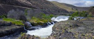 Preview wallpaper river, valley, landscape, nature, trees