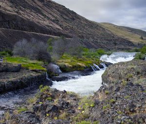 Preview wallpaper river, valley, landscape, nature, trees