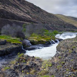 Preview wallpaper river, valley, landscape, nature, trees