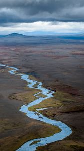 Preview wallpaper river, valley, mountains, landscape, nature