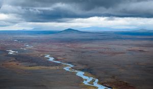 Preview wallpaper river, valley, mountains, landscape, nature