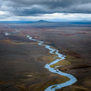 Preview wallpaper river, valley, mountains, landscape, nature