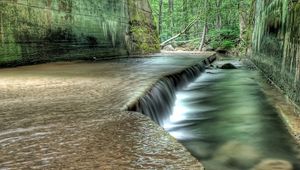 Preview wallpaper river, walls, stones, jungle