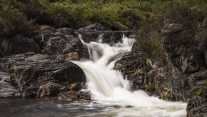 Preview wallpaper river, water, cascade, stones, nature