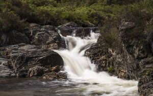 Preview wallpaper river, water, cascade, stones, nature