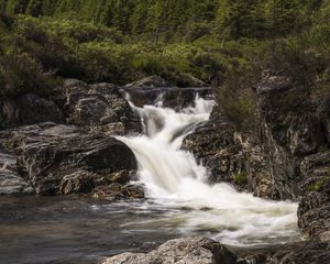 Preview wallpaper river, water, cascade, stones, nature