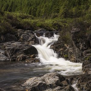Preview wallpaper river, water, cascade, stones, nature