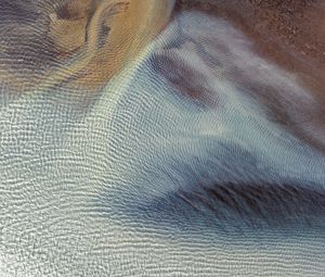 Preview wallpaper river, water, ripples, shore, aerial aview