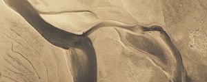 Preview wallpaper river, water, sand, aerial view