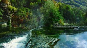 Preview wallpaper river, waterfall, water, foam, splashes, landscape