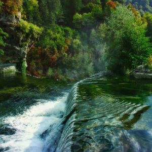 Preview wallpaper river, waterfall, water, foam, splashes, landscape