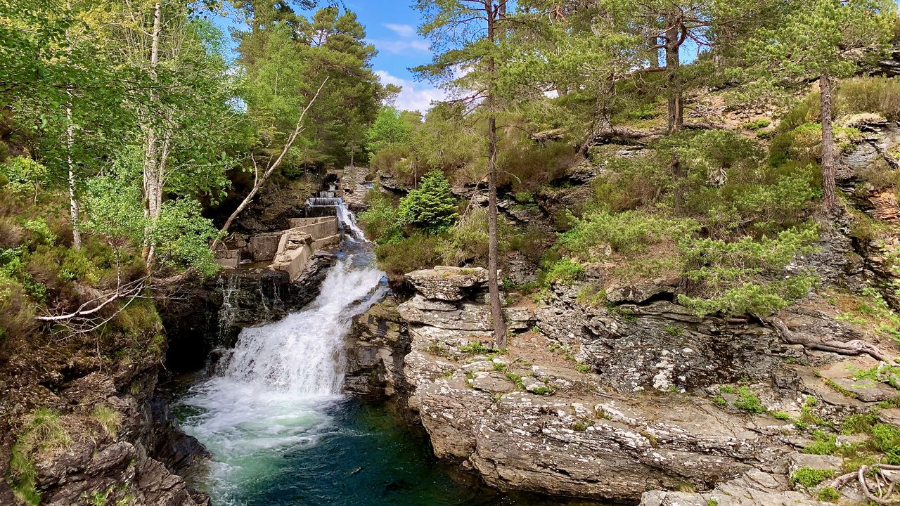 Wallpaper river, waterfall, water, rocks, landscape