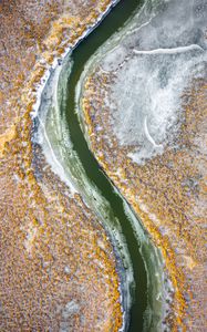 Preview wallpaper river, winding, aerial view, landscape, nature