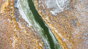 Preview wallpaper river, winding, aerial view, landscape, nature