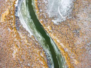 Preview wallpaper river, winding, aerial view, landscape, nature