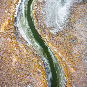 Preview wallpaper river, winding, aerial view, landscape, nature