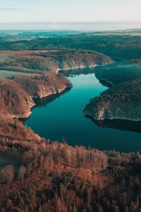 Preview wallpaper river, winding, forest, trees, distance