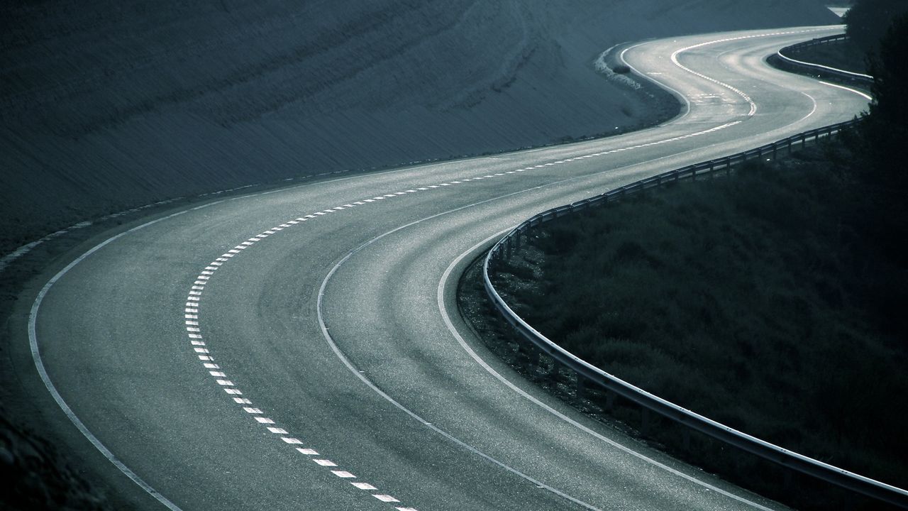 Wallpaper road, asphalt, bends, turns, serpentine, dullness