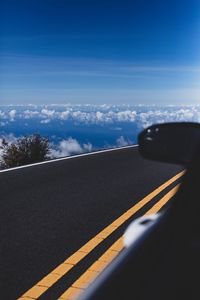 Preview wallpaper road, asphalt, clouds, horizon, overview