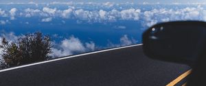 Preview wallpaper road, asphalt, clouds, horizon, overview