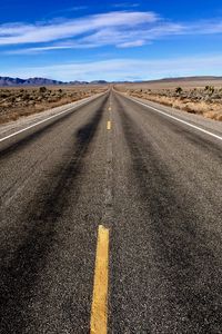 Preview wallpaper road, asphalt, desert, distance, horizon, nature