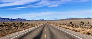 Preview wallpaper road, asphalt, desert, distance, horizon, nature