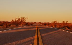 Preview wallpaper road, asphalt, distance, horizon, nature