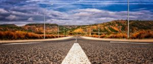 Preview wallpaper road, asphalt, marking, mountains, direction