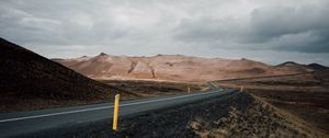 Preview wallpaper road, asphalt, mountains, marking