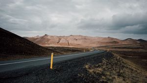 Preview wallpaper road, asphalt, mountains, marking