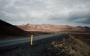 Preview wallpaper road, asphalt, mountains, marking