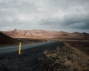 Preview wallpaper road, asphalt, mountains, marking