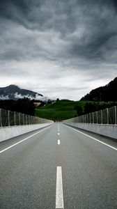 Preview wallpaper road, asphalt, mountains, nature