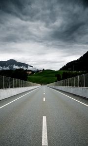 Preview wallpaper road, asphalt, mountains, nature