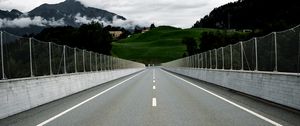 Preview wallpaper road, asphalt, mountains, nature