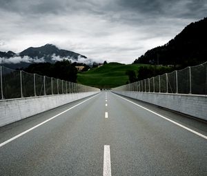 Preview wallpaper road, asphalt, mountains, nature