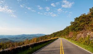 Preview wallpaper road, asphalt, nature, turn