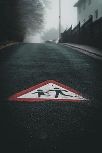 Preview wallpaper road, asphalt, sign, symbol, warning