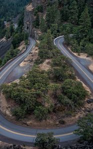 Preview wallpaper road, asphalt, top view