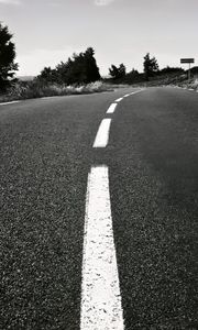 Preview wallpaper road, asphalt, turn, bw