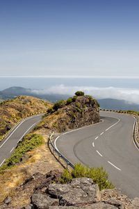 Preview wallpaper road, asphalt, turn dangerous, height, look