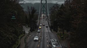 Preview wallpaper road, bridge, transportation, traffic, vancouver, canada