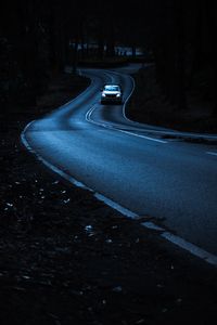 Preview wallpaper road, car, winding, night