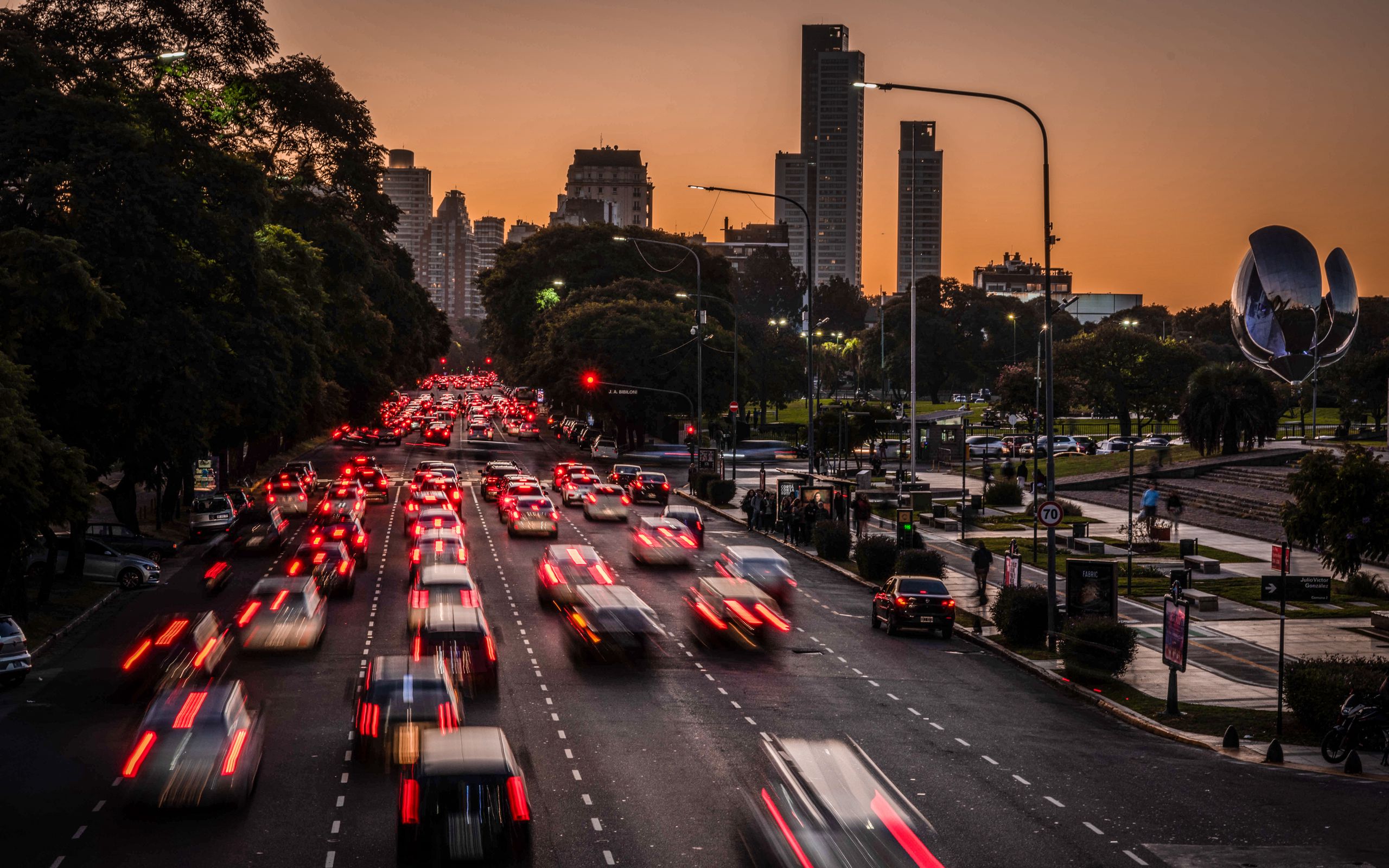 Download wallpaper 2560x1600 road, cars, buildings, city, evening ...