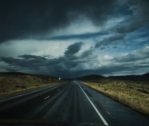 Preview wallpaper road, clouds, auto, traffic