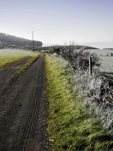 Preview wallpaper road, country, colors, effect, protection, grass