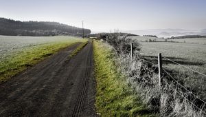 Preview wallpaper road, country, colors, effect, protection, grass