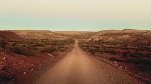 Preview wallpaper road, desert, hills, landscape