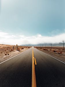 Preview wallpaper road, desert, landscape, california, usa