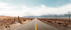 Preview wallpaper road, desert, landscape, california, usa